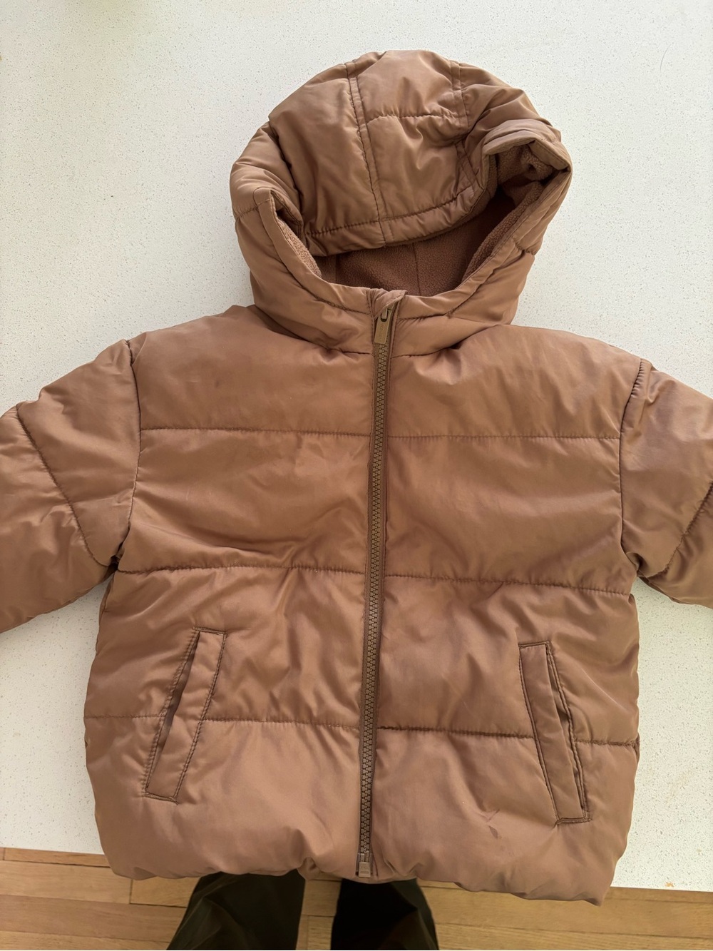 Old Navy Kids Hooded Puffer Jacket - Tan